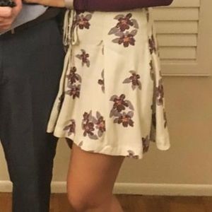 Purple floral Free People Lace up Skirt